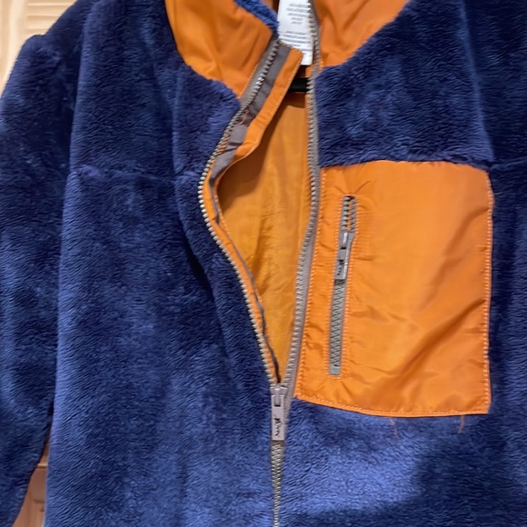 Tommy Bahama Fleece Zip Up Kids  Plush Fleece Hooded Jacket (Navy Large 10/12 - Picture 2 of 8